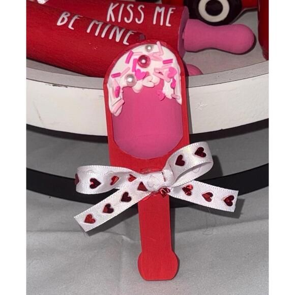 Valentines Day Handmade Tiered Tray Decor - Picture 4 of 9